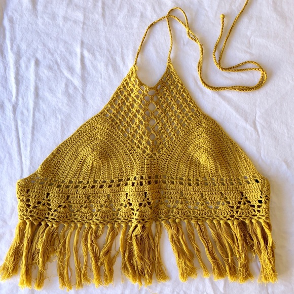 MINKPINK Yellow Fridge Crop Top - Picture 3 of 6